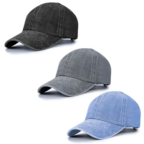 Image of Baseball Cap Unisex Vintage Washed Distressed Cap,Retro Adjustable Dad Hats,Baseball Hat for Men Women