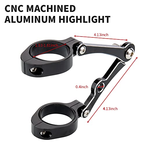 Kicry Universal Motorcycle Headlight Mounting Bracket Black 39-41Mm Fork Tubes Cnc Aluminum Head Lamp Holder Mount Clamps Compatible With Harley Chopper Bobber Cafe Racer(Black Cnc, 39-41Mm) #TOP4