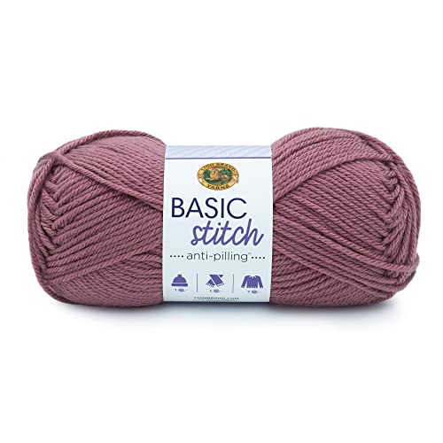 Image of Lion Brand Yarn Basic Stitch Anti-Pilling Yarn for Crocheting, Knitting, and Crafts, Deco Rose, 1 Pack