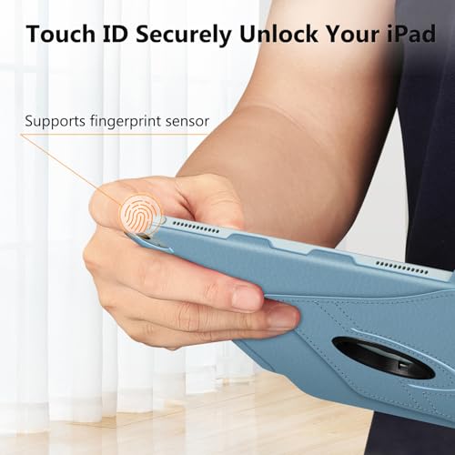 Fintie Rotating Case for iPad Air 13-inch M4/M3/M2 (2026/2025/2024) - 360 Degree Swiveling Protective Cover with Pencil Holder, Auto Sleep/Wake (Ocean Blue) by FINTIE - Image 8