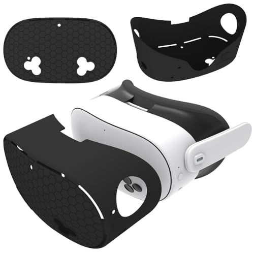 Cubierta de cara de silicona VR de VR para accesorios MTA Quest 3s VR, Caso de protección de silicona Auriculares VR Auriculares Anti-Fall Case de piel VR VR Accesorios