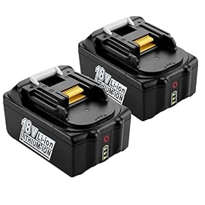 J-Conel 2 stuks BL1850B 18V 5,0Ah reserveaccu voor Makita BL1850 BL1840B BL1840 BL1830B BL1830bl1815 Compatibel met…