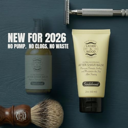 Image of Best After-shave Balm, Sandalwood Scent, Premium Aftershave Lotion, Soothes and Moisturizes Face after shaving, Does Not Dry The Skin, Eliminates Razor Burn For A Silky Smooth Finish 