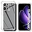 SEAHAI Case for OPPO Reno 12F 4G / OPPO Reno 12 FS 5G , Matte Translucent Hard PC Back and Soft TPU Silicone Double Protective Case Shockproof Mobile Phone Case with Ring