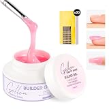 Gellen Pink Nail Builder Gel, 30 g UV/LED Nail Extension Gel UV Soak-off
