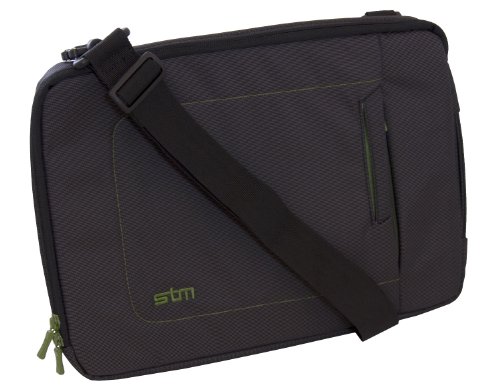 STM dp-2141-1 Jacket Small Sleeve, Fits Most 13-Inch Screens- Black/Green