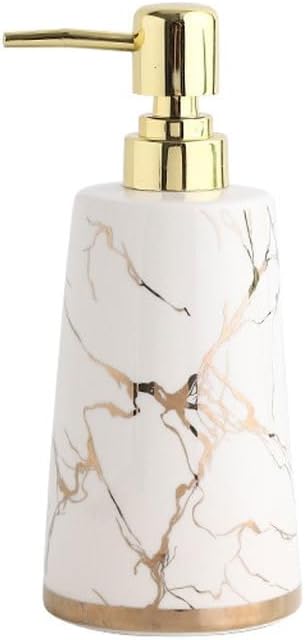 Kitchen Soap Dispenser Exquisite and Gorgeous Ceramic Soap Dispenser Home Press Dispensing Bottle Lotion Bottle Shampoo Shower Gel Bottle Bathroom Soap Dispenser(C)