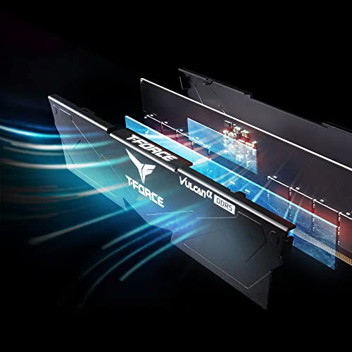 Image of TEAMGROUP T-Force Vulcan Alpha DDR5 Ram 32GB Kit (2x16GB) 6000MHz (PC5-48000) CL38 Desktop Memory Module Ram (Black) AMD Optimized Memory - FLABD532G6000HC38ADC01