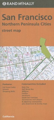 San Francisco, Northern Peninsula Cities Street Map, Ca Rand Mcnally (Orange Cover) #TOP16