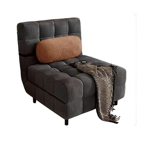 Sofá cama convertible 3 en 1 con respaldo ajustable de 3 posiciones de pana con marco de acero, ahorro de espacio para apartamentos pequeños, habitaciones de invitados, oficinas