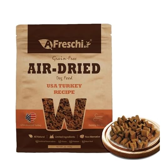 A Freschi srl Air-Dried Puppy & Adult Dog Food - Real Turkey Recipe | Grain-Free | High-Protein for Toy, Small & Large Breeds | Ideal for Picky Eaters, 1 lb Starter Bag