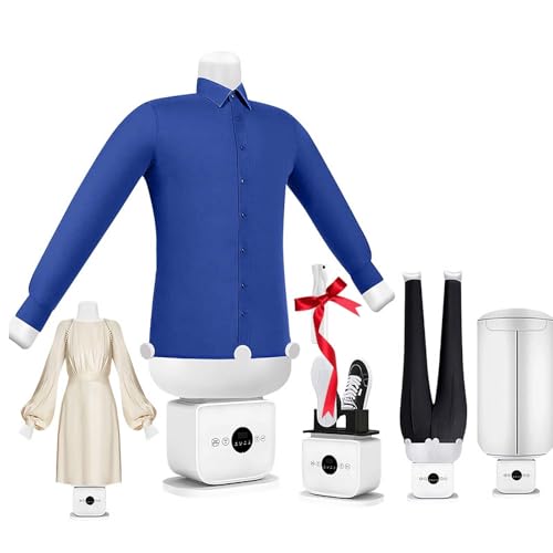 LYNNEYING Machine À Repasser Automatique Pour Maison, Armoire À Vapeur Verticale & Sèche-Linge Gonflable, Système Repassage Sans Main, Vaporisateur Portable Avec Régulation De Température(D)