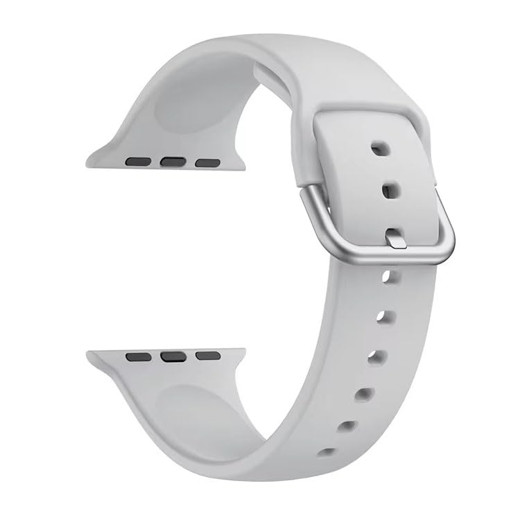 AONES Silicone Watch Strap with Metal Buckle Compatible for Pebble Frost Smartwatch Band Grey (B0D7TFT4LT) Amazon Price History, Amazon Price Tracker