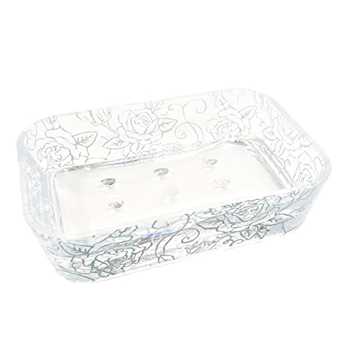 センコー クリアローズ ソープディッシュ ライトブルー 約12×7.8×高3cm 42912