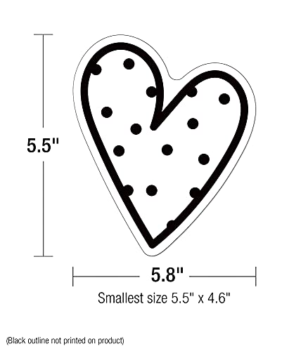 Carson Dellosa Kind Vibes 36-Piece Heart Bulletin Board Cutouts, Bright And Neon Colored And Black And White Heart Cutouts For Bulletin Board & Classroom Décor, Vibrant Classroom Cutouts #TOP2