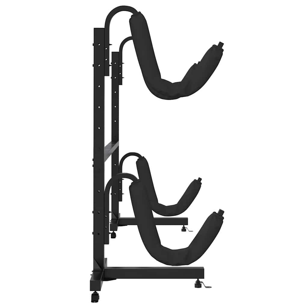vidaXL Soporte para 2 Kayaks Acero 250x57x127,5 cm, Estante de Kayak, Soporte de Kayak Independiente, Estante de Almacenamiento de Kayak Independiente