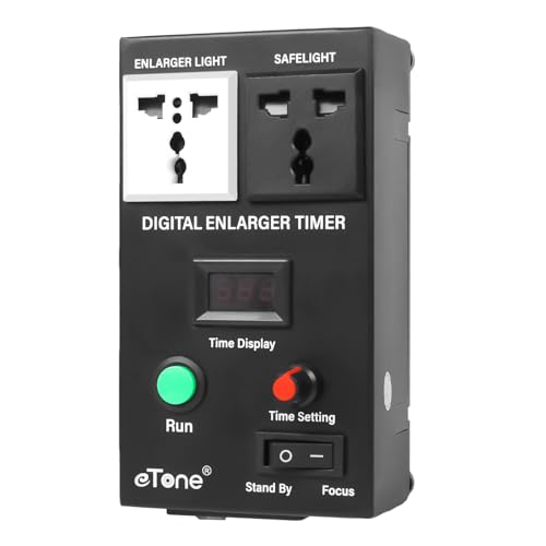 Compatibilità globale della tensione e prestazioni ad alta potenza Progettato per l'uso in tutto il mondo con una tensione di ingresso ad ampio raggio di 100-240 V, questo timer ingranditore supporta fino a 600 W di carico di potenza. Perfetto per configurazioni professionali in camera oscura, garantisce prestazioni affidabili in tutte le regioni senza convertitori aggiuntivi.