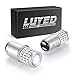 LUYED 2 x Super Bright 9-30v 1157 2057 2357 7528 BAY15D LED Bulbs With Projector For Tail Lights,Brake Lights and Turn Signal Lights,Red