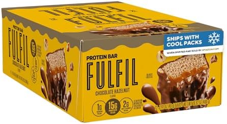 FULFIL Chocolate Hazelnut Protein Bars, 15g Protein, 12 ct