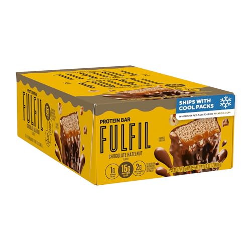 FULFIL Protein Snack Bars, Chocolate Hazelnut Flavored, Gluten Free with