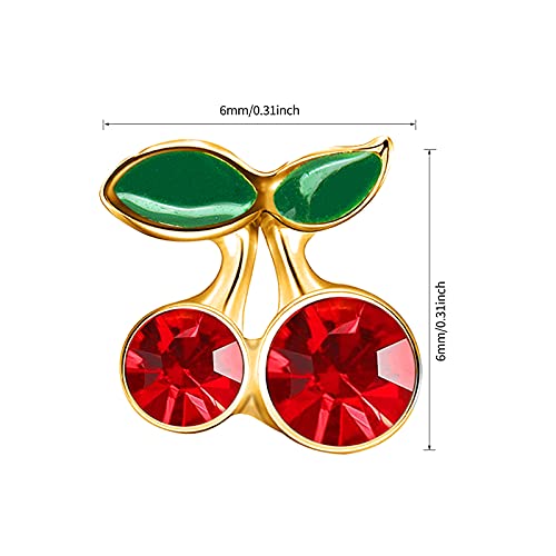Janedream 40Pcs Cherry Nail Charms 3D Nail Art Rhinestones Kawaii Crystal Cherries Decorations Studs Fruit Nail Gems Slices For Acrylic Nails Diy #TOP4