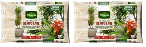 Vilmorin Terreau rempotage Plantes d'intérieur 5L, Marron (Lot de 2)