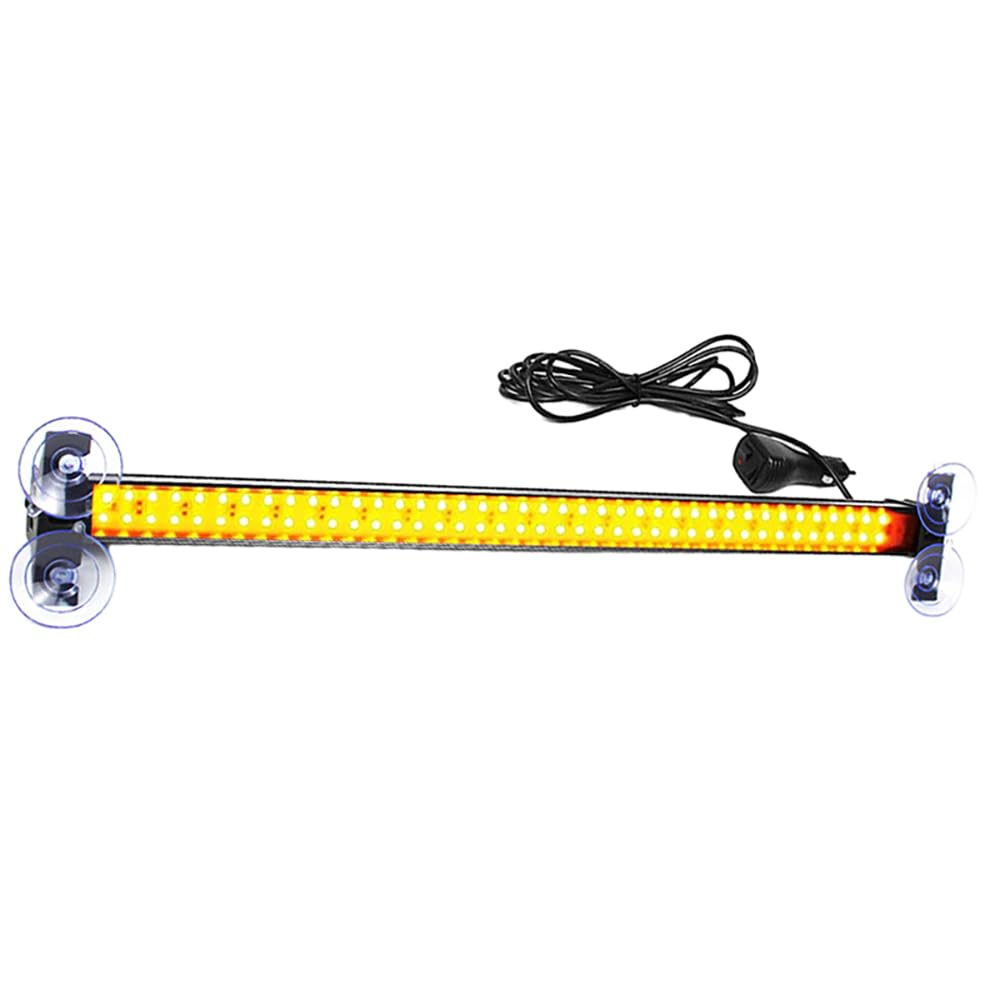 Baceyong Światło ostrzegawcze LED stroboskopowe, automatyczna lampka ostrzegawcza do grilla awaryjnego, 80 LED samochodowa lampa ostrzegawcza, światło obrysowe przeciwmgielne, bursztynowo-biała