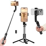 ORICO Aluminum Portable Selfie Stick Tripod, 35'' Mini Tripod for iPhone, Extendable Stand with Detachable Wireless Remote & 360° Rotating Phone Holder – Ideal for Content Creators, Vloggers, Travel