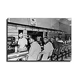 SUPERYUFENG Black History Greensboro Sit-in at Woolworth's February 2 1960 Poster Decorative Paintin