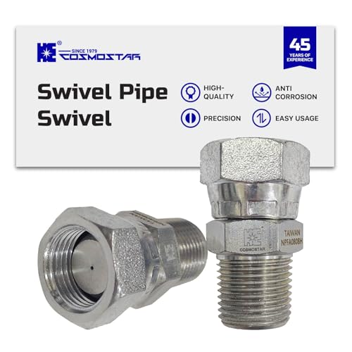 Image of Cosmostar 1 /2 inch NPTF Male x 1 /2 inch NPSM Pipe Swivel,1 /32 Restricted, Hydraulic Adapter