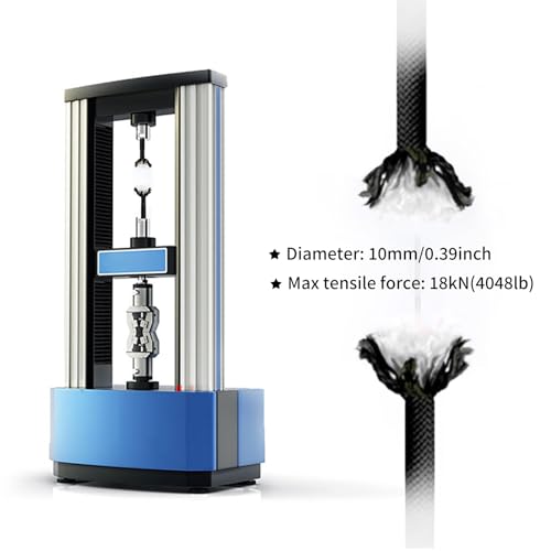 Foto von NewDoar Outdoor-Seil 18KN 10mm(3/8 in) Hochfestes Zubehörseil Doppelt geflochten Multifunktionales Seil für Camping, Wandern, Angeln, Lastentransport, Hängematten, Zelte(Schwarz 10mm,20ft)