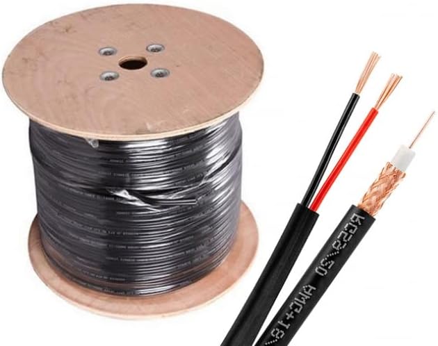 CCTV cable reel and cross-section of cable