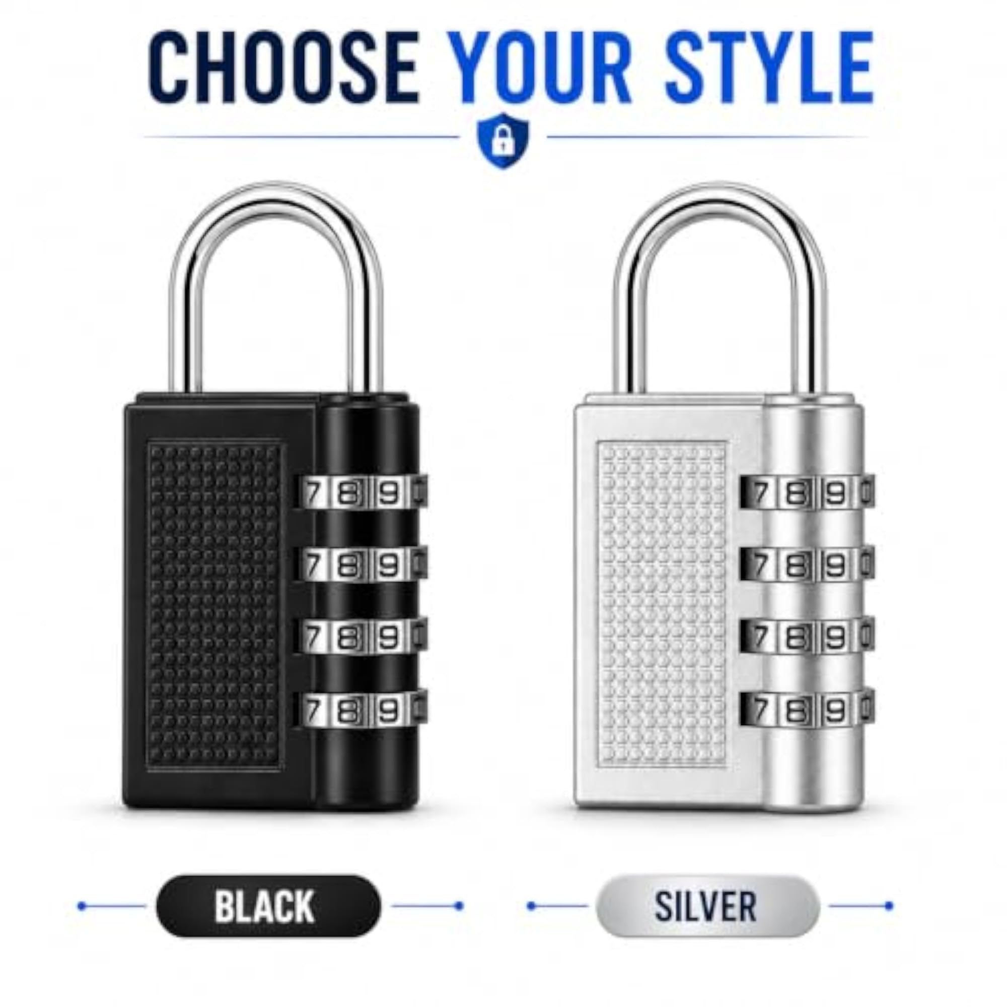 4 Digit Combination Padlock, Keyless Lock
