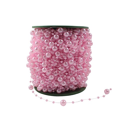 OurWarm - Filo di Perline per ghirlande, addobbi Floreali per Matrimonio, hobbistica, Decorazioni, 5 Metri, Rosa, 10 m