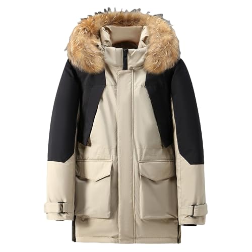 Veste d'hiver imperméable homme parka chaude à capuche coupe-vent