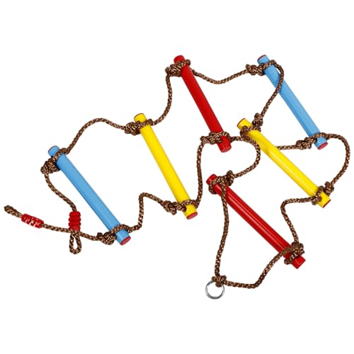 SOPOTUTU Échelle de Corde Suspendue pour Garçon et Filles, D’Escalade Réglable en Polyéthylène, Adapté aux Aires de Jeux Intérieures et Extérieures, Accessoire de Jeu Sécurisé pour Garçons