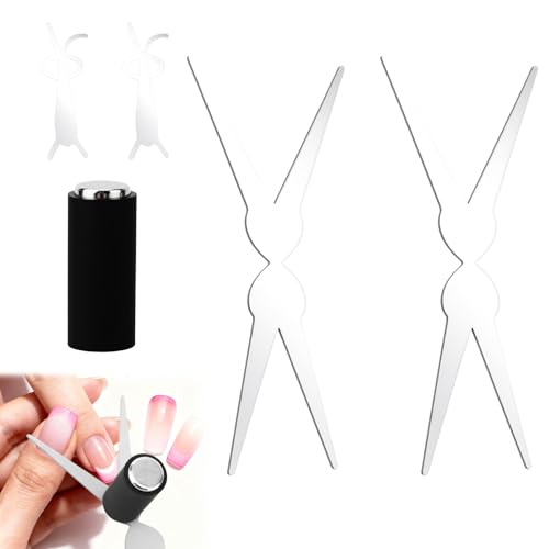 Cat Eye Nail Magnet Tool Set, Cateye Magnetic Pen with Scissor & Rabbit Shapes for Cat Eye Gel Polish Home Salon Studio Nail Art Design