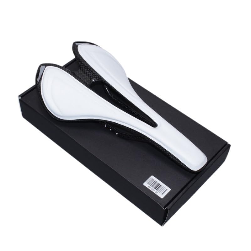 Selle velo selle de velo de route en fibre de carbone blanche