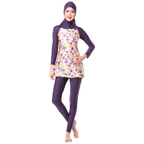 Maillot de bain islamique modeste fleuri pour vos vacances à la plage