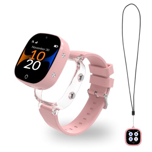Robin Watch K2 – Reloj Teléfono 4G GPS para Niños | Llamadas Seguras, Chat, SOS, Modo Clase, Batería 2-3 Días, Linterna, Podómetro, App Familiar Robin, Sin Juegos Ni Redes Sociales (Sin SIM, Rosa)