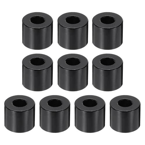 Entretoise en aluminium M5 PATIKIL ronde et noire de 10mm pour l'assemblage mécanique de précision