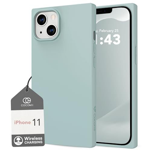 Coque silicone iPhone 11 Cocomii mate et souple verte au design épuré