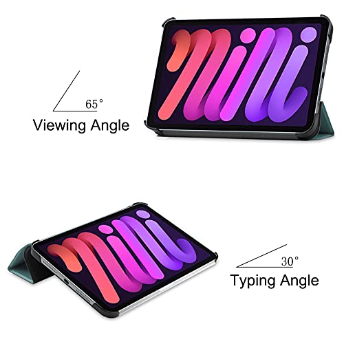 Lobwerk Tablet Case for Apple iPad Mini 6 2021 6th Generation 8.3 Inch Slim Case with Stand Function and Auto Sleep/Wake Function Green - Image 3