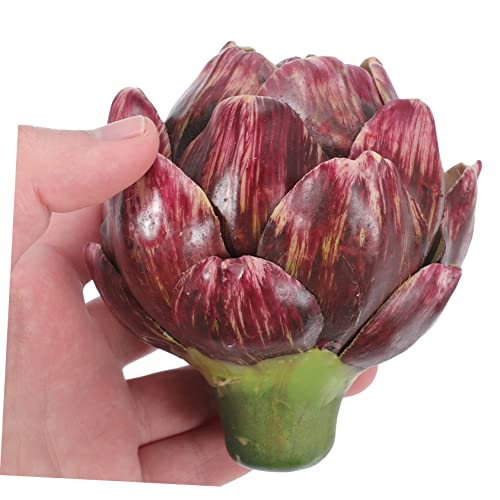 ULDIGI Kitchen Decor Plants 2pcs Artichoke Artificial Flower Fake Fruit Silk Flower Vegetable Plant Decorations Fake Vegetable