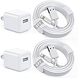iPhone Charger [Apple MFi Certified] Apple Charger Cord 2Pcak 6FT Lightning Cable Fast Charging with Wall Charger Block Travel Plug Brick Adapter for iPhone 14/13/12/11/XS/XR/SE/7/8/8 Plus/AirPods
