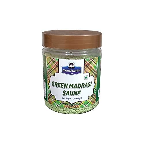 Moochwala Madrasi Saunf Green Peppermint Coated Fennel Seed Madrasi
