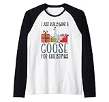 Photo Gallery i really want a goose for christmas maglia con maniche raglan Photo Gallery i really want a goose for christmas maglia con maniche raglan