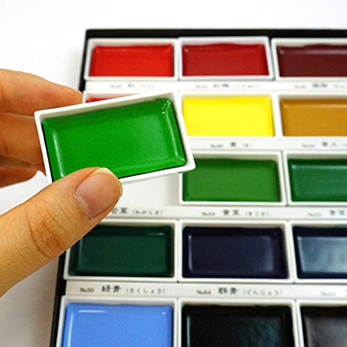 Kuretake-GANSAI-TAMBI-36-colors-set-Watercolor-Paint-Set-Professional-quality-for-artists-and-crafters-AP-Certified-water-colors-for-adult-Made-in-Japan