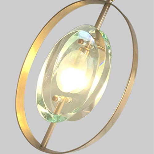 Lámpara colgante de cristal K9 regulable para techos altos y oscuros 6