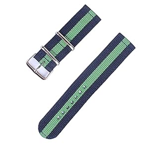 Overhil1s Nylon horlogeband elastische vervanging horlogeband horloge armband roestvrij staal bcukle for mannen 18mm,20mm,22mm,24mm (Band Color : 11, Band Width : 18mm)